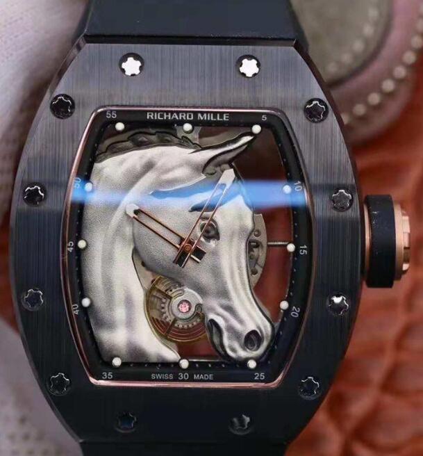 Review Replica Richard Mille RM 52-02 Black Titanium Horse Head watches prices